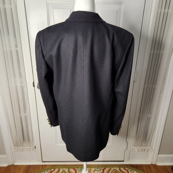 Women's Pendleton Classic 100% Virgin Wool Black Jacket Blazer Size 12 - Picture 4 of 6